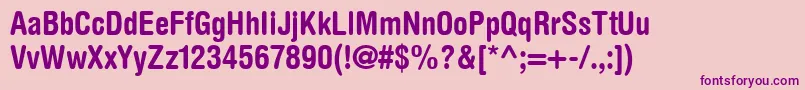 ContextRoundedCondensedSsiBoldCondensed Font – Purple Fonts on Pink Background