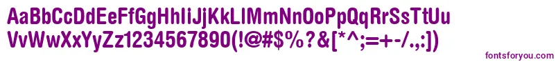 Шрифт ContextRoundedCondensedSsiBoldCondensed – фиолетовые шрифты на белом фоне