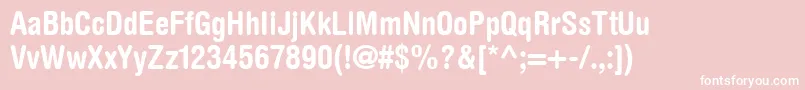 ContextRoundedCondensedSsiBoldCondensed Font – White Fonts on Pink Background