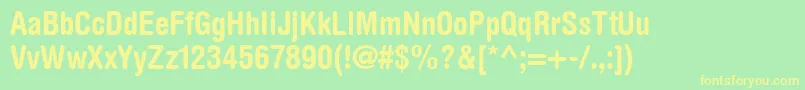 ContextRoundedCondensedSsiBoldCondensed Font – Yellow Fonts on Green Background