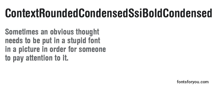 ContextRoundedCondensedSsiBoldCondensed Font