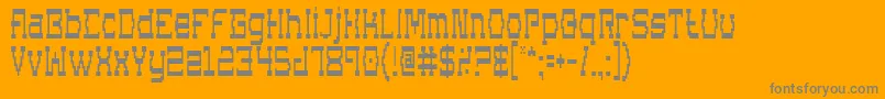 Supgoc-fontti – harmaat kirjasimet oranssilla taustalla