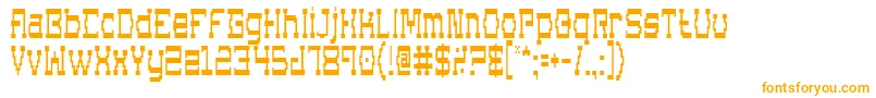 Supgoc-fontti – oranssit fontit valkoisella taustalla