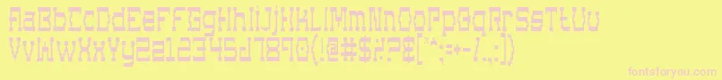 Supgoc Font – Pink Fonts on Yellow Background