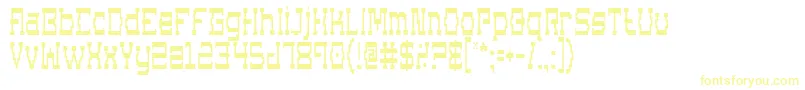Supgoc-Schriftart – Gelbe Schriften auf weißem Hintergrund