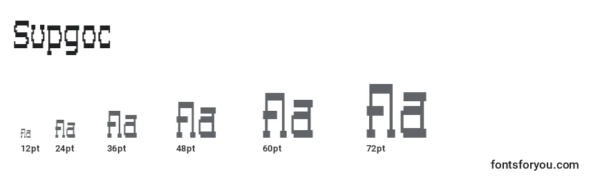 Supgoc Font Sizes