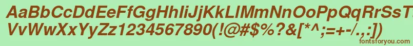 NimbussanlBolita Font – Brown Fonts on Green Background