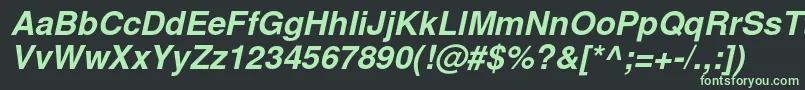 NimbussanlBolita Font – Green Fonts on Black Background