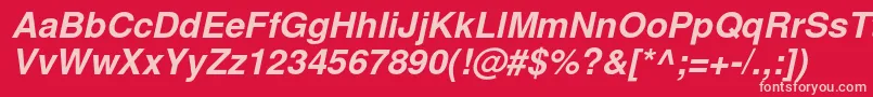 NimbussanlBolita Font – Pink Fonts on Red Background