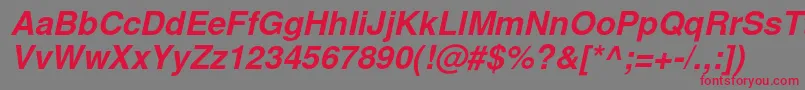 NimbussanlBolita Font – Red Fonts on Gray Background