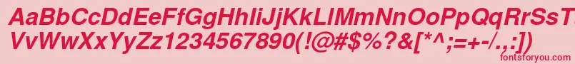 NimbussanlBolita Font – Red Fonts on Pink Background