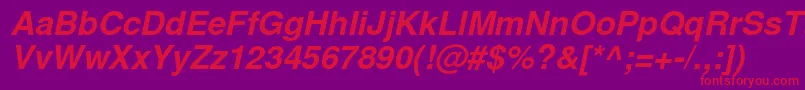 NimbussanlBolita Font – Red Fonts on Purple Background