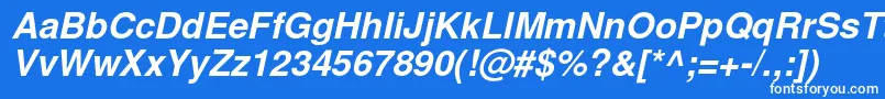 NimbussanlBolita Font – White Fonts on Blue Background