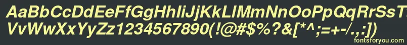 NimbussanlBolita Font – Yellow Fonts on Black Background
