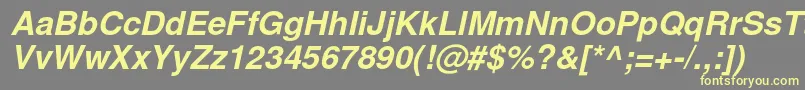 NimbussanlBolita Font – Yellow Fonts on Gray Background