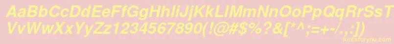 NimbussanlBolita Font – Yellow Fonts on Pink Background