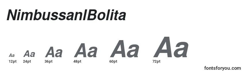 NimbussanlBolita Font Sizes