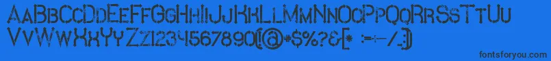 MetroGrunge Font – Black Fonts on Blue Background