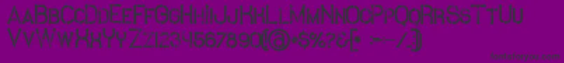 MetroGrunge Font – Black Fonts on Purple Background