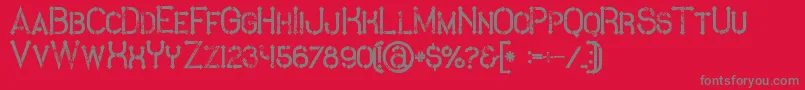 MetroGrunge Font – Gray Fonts on Red Background