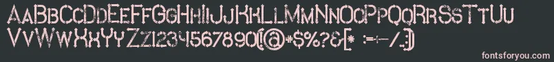 MetroGrunge Font – Pink Fonts on Black Background