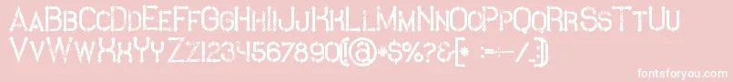 MetroGrunge Font – White Fonts on Pink Background