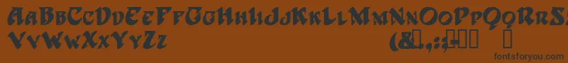 HarbingerTM Font – Black Fonts on Brown Background
