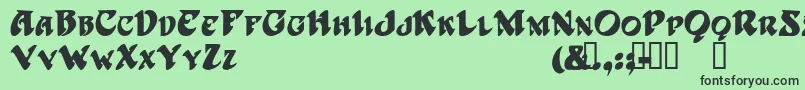 HarbingerTM Font – Black Fonts on Green Background
