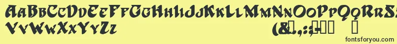 HarbingerTM Font – Black Fonts on Yellow Background