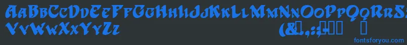 HarbingerTM Font – Blue Fonts on Black Background