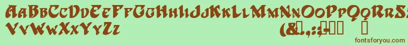 HarbingerTM Font – Brown Fonts on Green Background