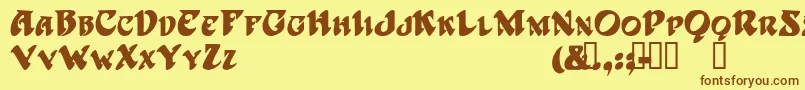 More about HarbingerTM Font HarbingerTM Font – Brown Fonts on Yellow Background