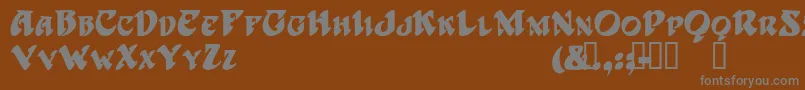 HarbingerTM Font – Gray Fonts on Brown Background