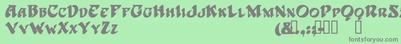フォントHarbingerTM – 緑の背景に灰色の文字