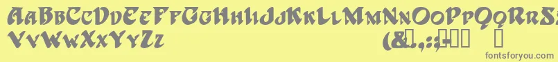 HarbingerTM Font – Gray Fonts on Yellow Background