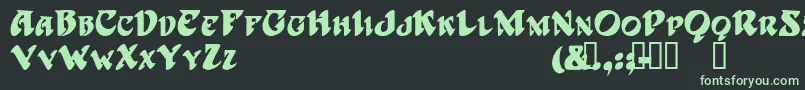 Weitere Informationen zur HarbingerTM-Schriftart HarbingerTM-Schriftart – Grüne Schriften auf schwarzem Hintergrund