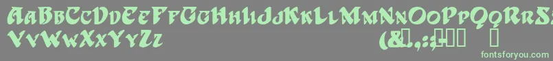 HarbingerTM Font – Green Fonts on Gray Background