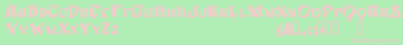 Czcionka HarbingerTM – różowe czcionki na zielonym tle