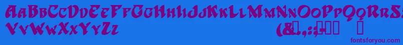HarbingerTM Font – Purple Fonts on Blue Background