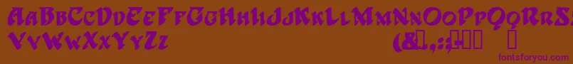 HarbingerTM Font – Purple Fonts on Brown Background