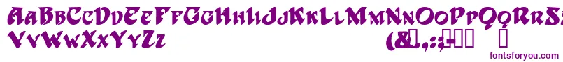 HarbingerTM Font – Purple Fonts on White Background