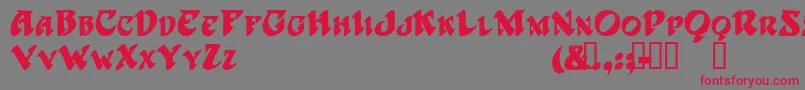 Шрифт HarbingerTM – красные шрифты на сером фоне