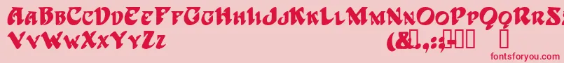 HarbingerTM Font – Red Fonts on Pink Background