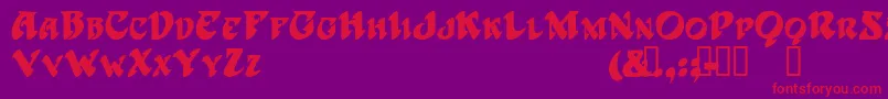 HarbingerTM Font – Red Fonts on Purple Background