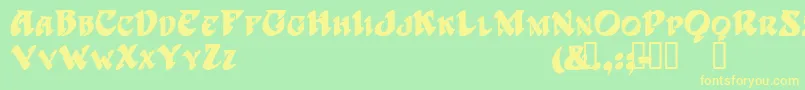 HarbingerTM Font – Yellow Fonts on Green Background