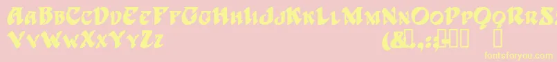 HarbingerTM Font – Yellow Fonts on Pink Background