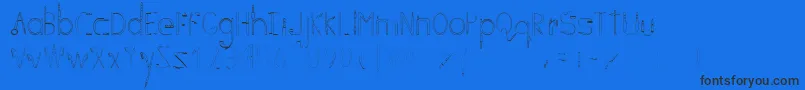 CFone Font – Black Fonts on Blue Background