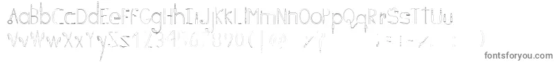 CFone-fontti – harmaat kirjasimet valkoisella taustalla