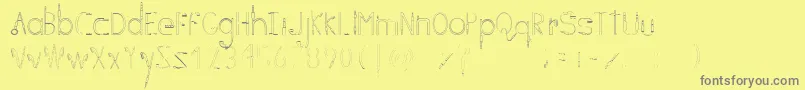 CFone Font – Gray Fonts on Yellow Background