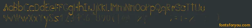 CFone Font – Orange Fonts on Black Background